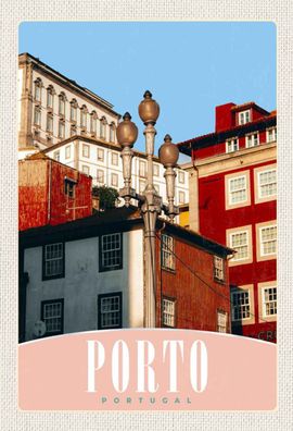 Blechschild 20x30 cm - Porto Portugal Europa Stadt Haus