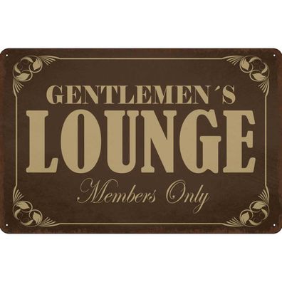 vianmo Blechschild 20x30 cm gewölbt Männer Frauen Gentelmen´s Lounge Members