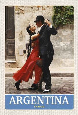 Blechschild 20x30 cm - Argentinien Tango Straße