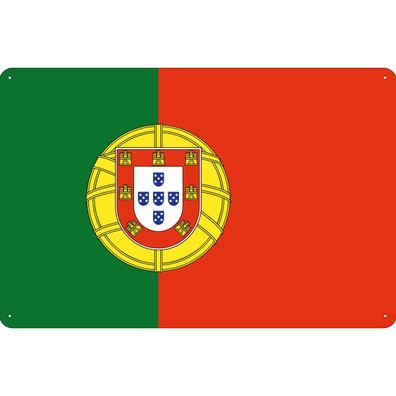 vianmo Blechschild Wandschild 20x30 cm Portugal Fahne Flagge