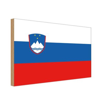 vianmo Holzschild Holzbild 18x12 cm Slowenien Fahne Flagge
