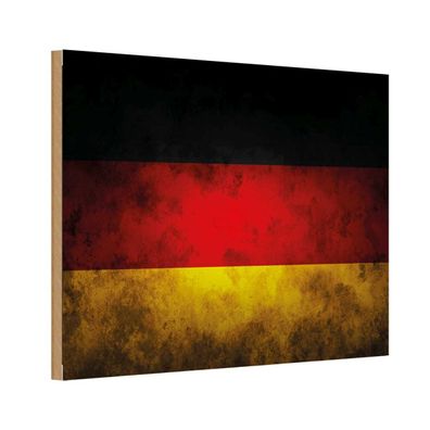 vianmo Holzschild Holzbild 20x30 cm Deutschland Fahne Flagge
