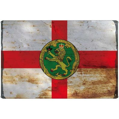 vianmo Blechschild Wandschild 20x30 cm Alderney Fahne Flagge