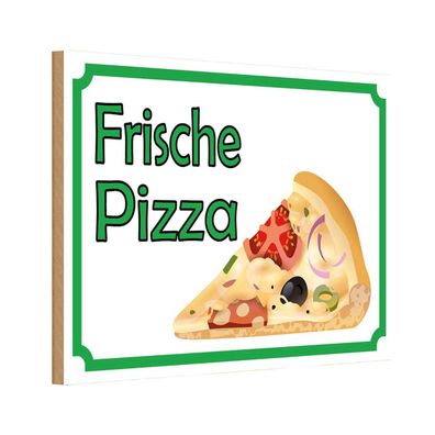 vianmo Holzschild 18x12 cm Essen Trinken frische Pizza Verkauf