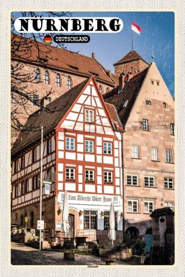 Blechschild 20x30 cm - Nürnberg Deutschland Altstadt
