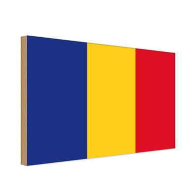 vianmo Holzschild Holzbild 20x30 cm Rumänien Fahne Flagge