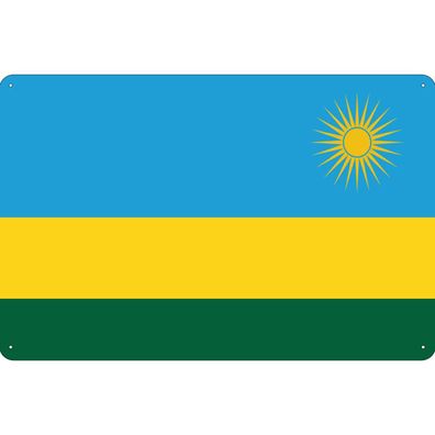 vianmo Blechschild Wandschild 20x30 cm Ruanda Fahne Flagge