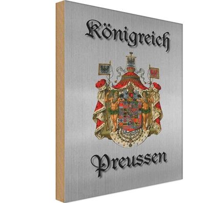 Holzschild 20x30 cm - Königreich Preussen Wappen