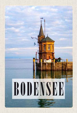 Blechschild 20x30 cm - Bodensee Deutschland Haus See