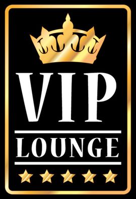 vianmo Holzschild 20x30 cm Essen Trinken VIP Lounge Bar (s/ w/ g)