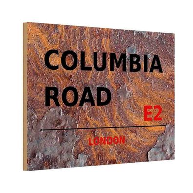 vianmo Holzschild 20x30 cm England Columbia Road E2 Geschenk