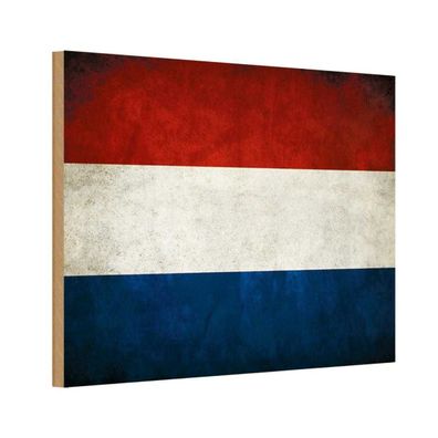 vianmo Holzschild Holzbild 20x30 cm Niederlande Fahne Flagge