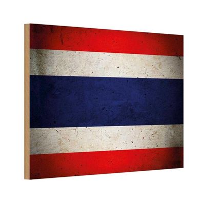 vianmo Holzschild Holzbild 20x30 cm Thailand Fahne Flagge