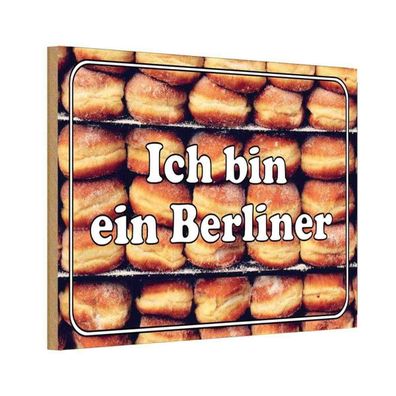 vianmo Holzschild 20x30 cm Deutschland Ich bin ein Berliner