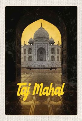 Blechschild 20x30 cm - Indien Islam Taj Mahal Kultur Religiön
