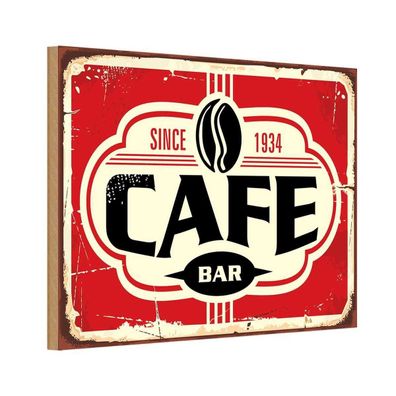 vianmo Holzschild 20x30 cm Essen Trinken Cafe bar Kaffee since 1934