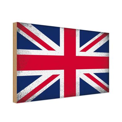 vianmo Holzschild Holzbild 18x12 cm Union Jack Vereinigtes Königreich Großbritanni...