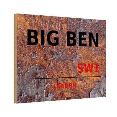 vianmo Holzschild 20x30 cm England Street Big Ben SW1