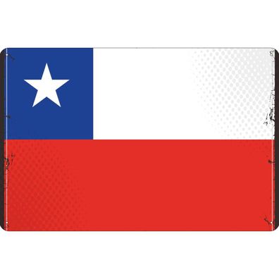 vianmo Blechschild Wandschild 20x30 cm Chile Fahne Flagge