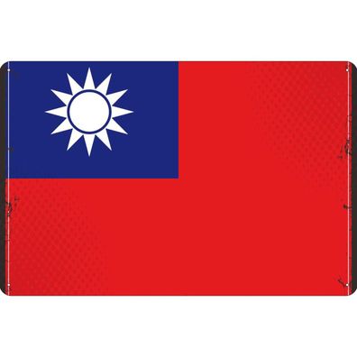 vianmo Blechschild Wandschild 20x30 cm China Taiwan Fahne Flagge
