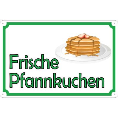 vianmo Blechschild 18x12 cm gewölbt Hofladen Marktstand Laden frische Pfannkuchen ...