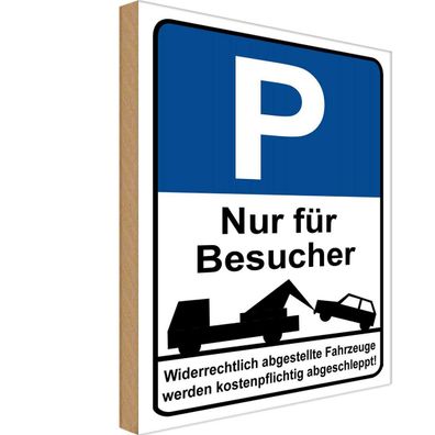 vianmo Holzschild 18x12 cm Parkplatzschild Nur für Besucher