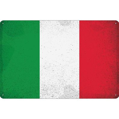vianmo Blechschild Wandschild 20x30 cm Italien Fahne Flagge