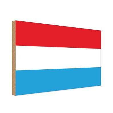 vianmo Holzschild Holzbild 20x30 cm Luxemburg Fahne Flagge