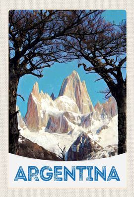 Blechschild 20x30 cm - Argentinien Gebirge Wanderung