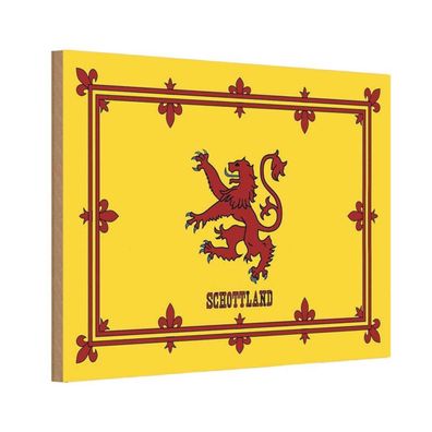 Holzschild 20x30 cm - Schottland Königswappen
