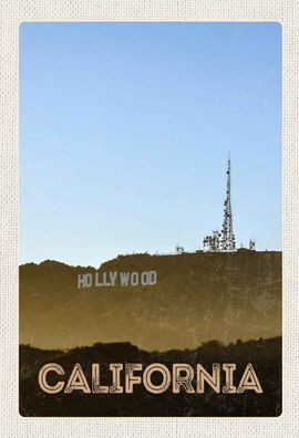 Blechschild 20x30 cm - California Amerika Hollywood Star