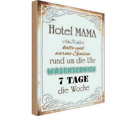 vianmo Holzschild 18x12 cm Männer Frauen Hotel Mama 7 Tage die Woche