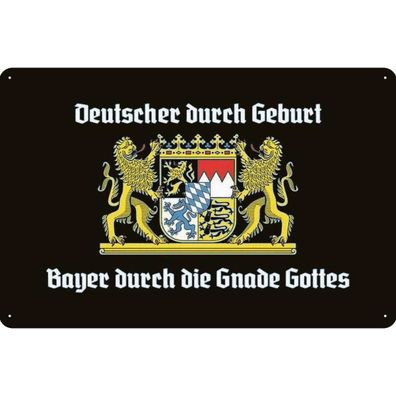 vianmo Blechschild 20x30 cm gewölbt Deutschland Deutscher durch Geburt Bayer