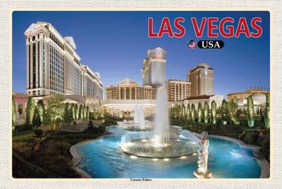 Blechschild 20x30 cm - Las Vegas USA Caesars Palace Hotel Casino