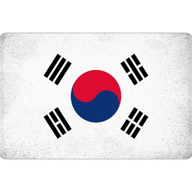 vianmo Blechschild Wandschild 20x30 cm Südkorea Fahne Flagge