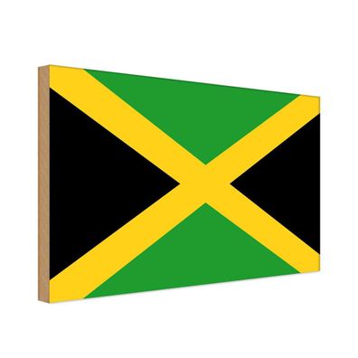 vianmo Holzschild Holzbild 20x30 cm Jamaika Fahne Flagge