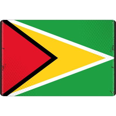 vianmo Blechschild Wandschild 20x30 cm Guyana Fahne Flagge