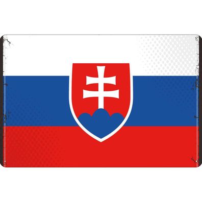 vianmo Blechschild Wandschild 20x30 cm Slowakei Fahne Flagge