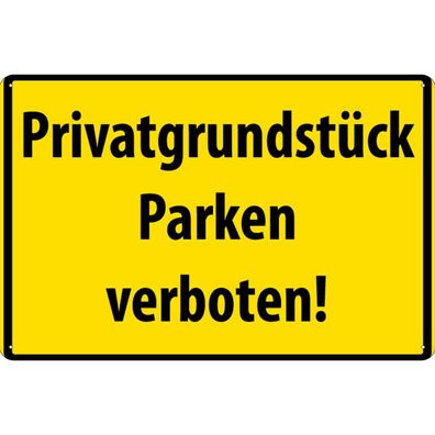 vianmo Blechschild 18x12 cm gewölbt Warnung Privatgrundstück Parkverbot