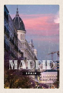 Holzschild 20x30 cm - Madrid Spain Architektur Reiseziel