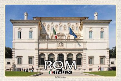 Blechschild 20x30 cm - Rom Italien Die Villa Borghese