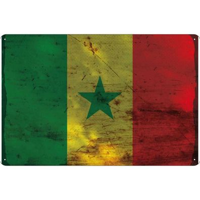 vianmo Blechschild Wandschild 20x30 cm Senegal Fahne Flagge