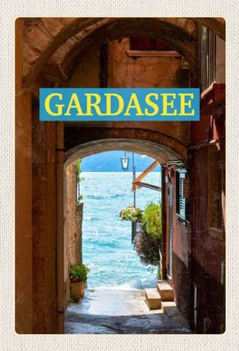 Holzschild 20x30 cm - Gardasee Italien See Sommer