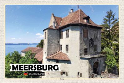 Holzschild 20x30 cm - Meersburg Burg Architektur