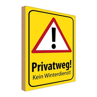 vianmo Holzschild 20x30 cm Warnung Privatweg kein Winterdienst