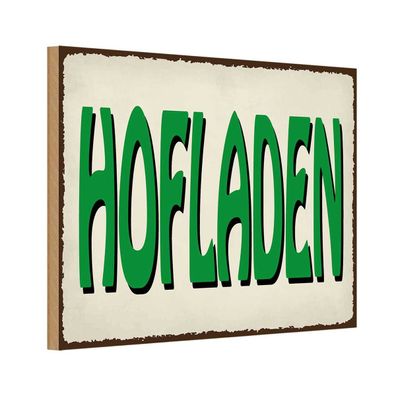 vianmo Holzschild 18x12 cm Hofladen Marktstand Laden Hofladen Verkauf Metal