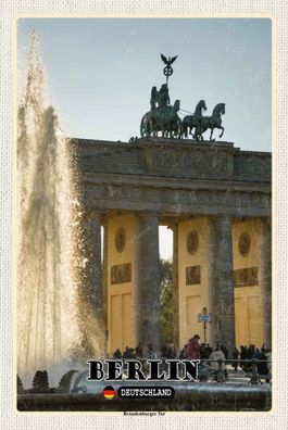 Holzschild 20x30 cm - Berlin Brandenburger Tor Architektur