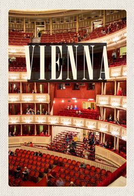 Holzschild 20x30 cm - Wien Österreich Opera Theater