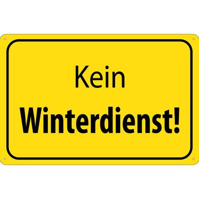 vianmo Blechschild 20x30 cm gewölbt Warnhinweis kein Winterdienst Warnschild