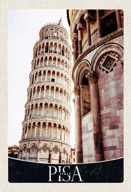 Blechschild 20x30 cm - Pisa Schiefer Turm Architektur